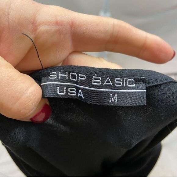 Shop Basic USA brand‎ Black Knee Length Short Sleeve Dress Size Medium - Picture 9 of 9